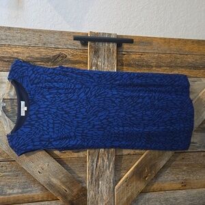 Ann Taylor Loft. Size Small. Blue/Black Dress